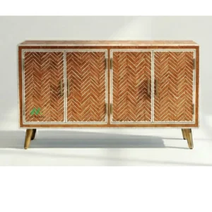 Bone Inlay Orange Cabinet