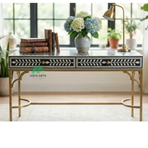 Bone Inlay Black Console