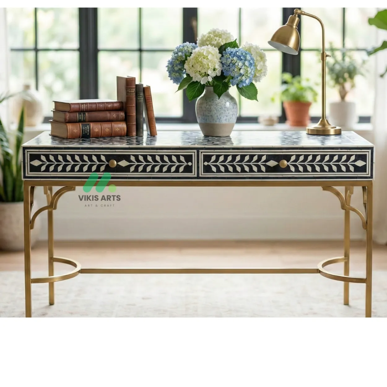 Bone Inlay Black Console