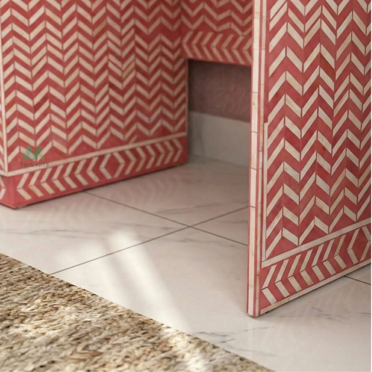 Bone Inlay Pink Desk - Image 6