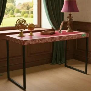 Bone Inlay Red Desk Table