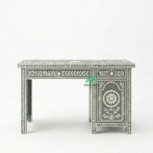 Bone Inlay Grey Desk