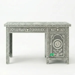 Bone Inlay Grey Console Table