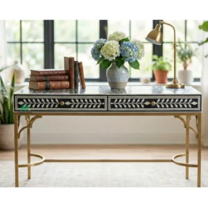 Bone Inlay Black Console