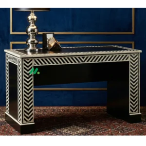 Bone Inlay Black Desk