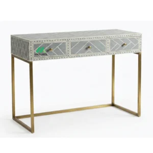 Bone Inlay Grey Desk