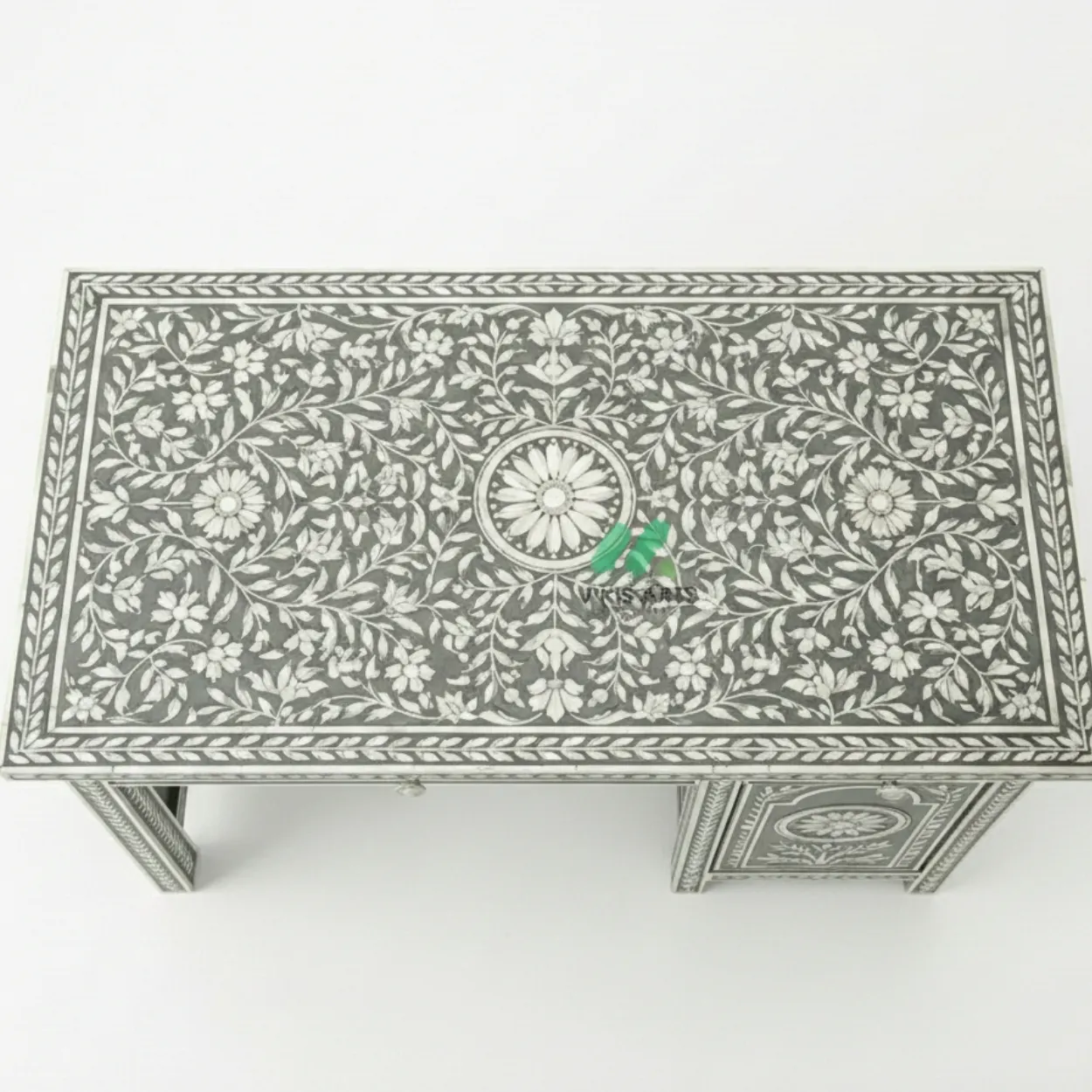Bone Inlay Grey Desk - Image 4
