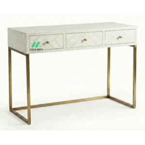 Bone Inlay White Desk