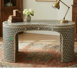 Bone Inlay Grey Desk