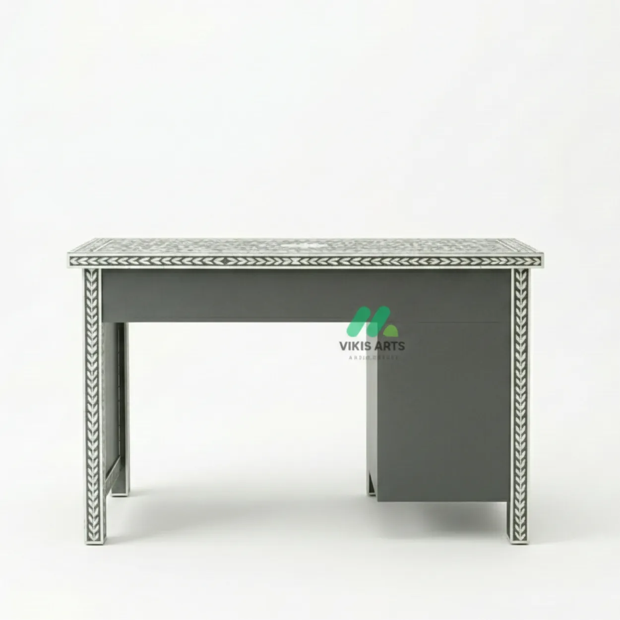 Bone Inlay Grey Desk - Image 3