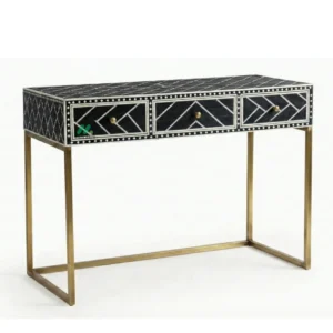Bone Inlay Black Desk