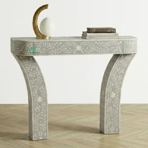 Bone Inlay Grey Console Table