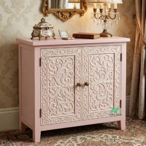 Bone Inlay Pink Cabinet