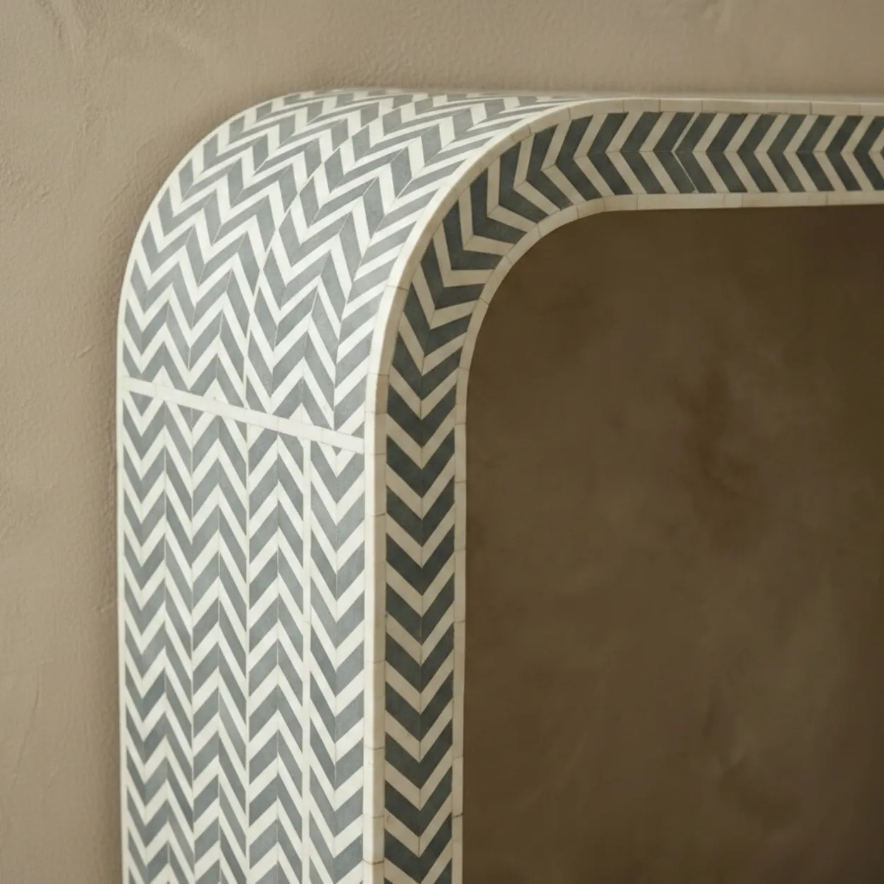 Bone Inlay Grey Console Table - Image 2