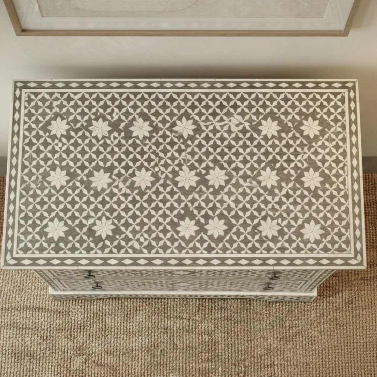 Bone Inlay Grey 3 Chest of Drawer - Image 3