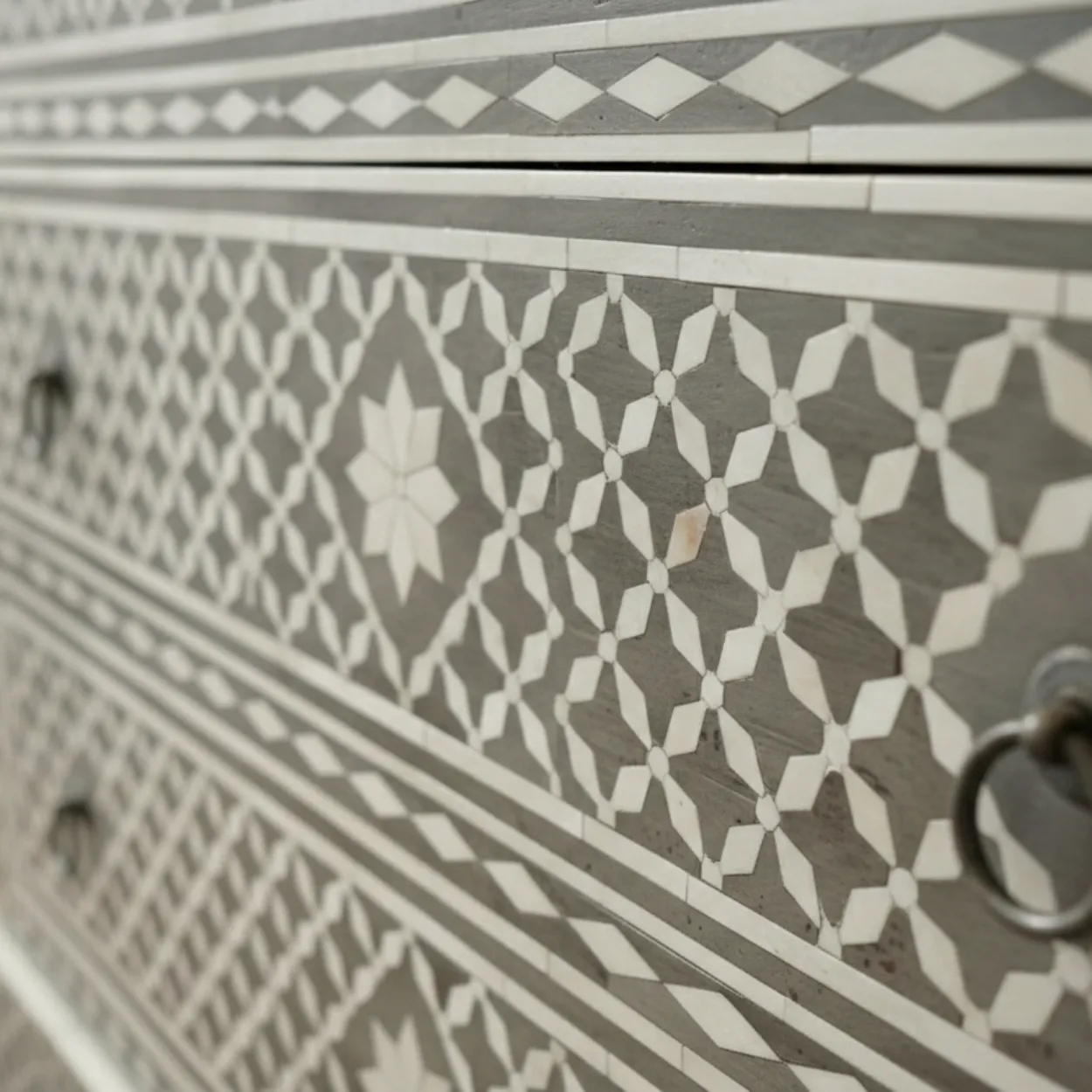 Bone Inlay Grey 3 Chest of Drawer - Image 6