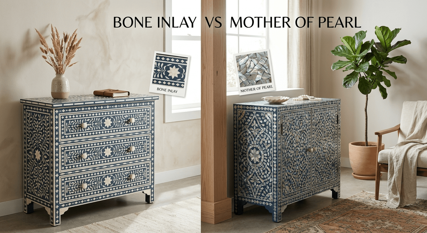 Bone Inlay vs Mother of Pearl